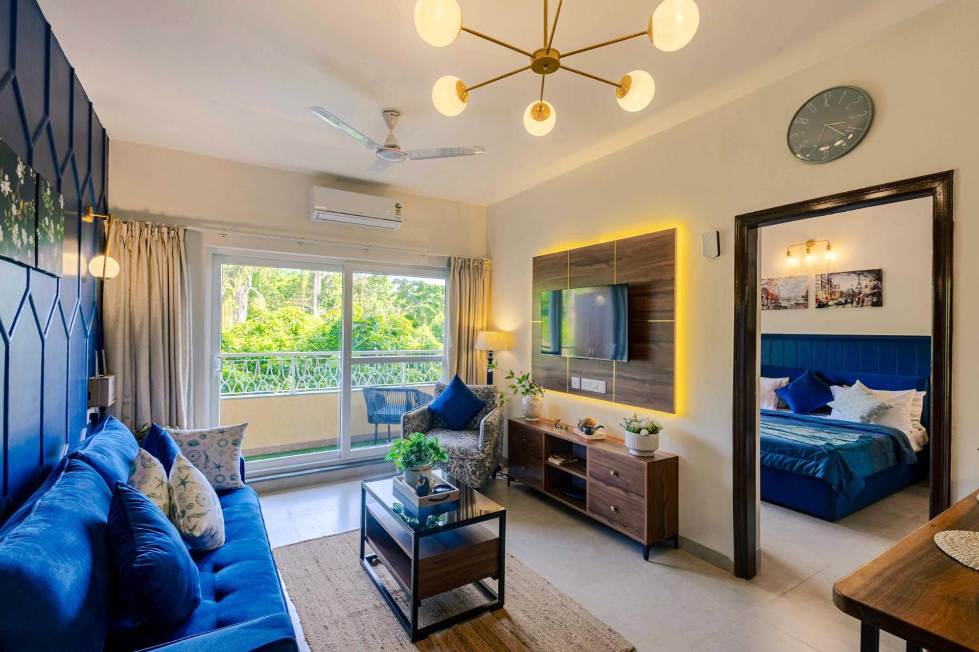 Alaya Stays 1 Bhk With Balcony & Pool - Veera Marina Candolim Exteriör bild