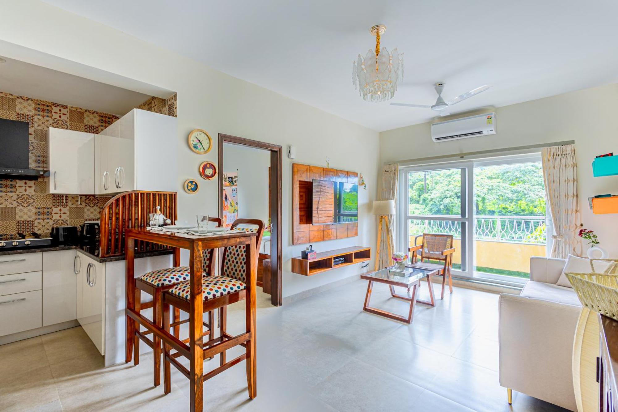 Alaya Stays 1 Bhk With Balcony & Pool - Veera Marina Candolim Exteriör bild